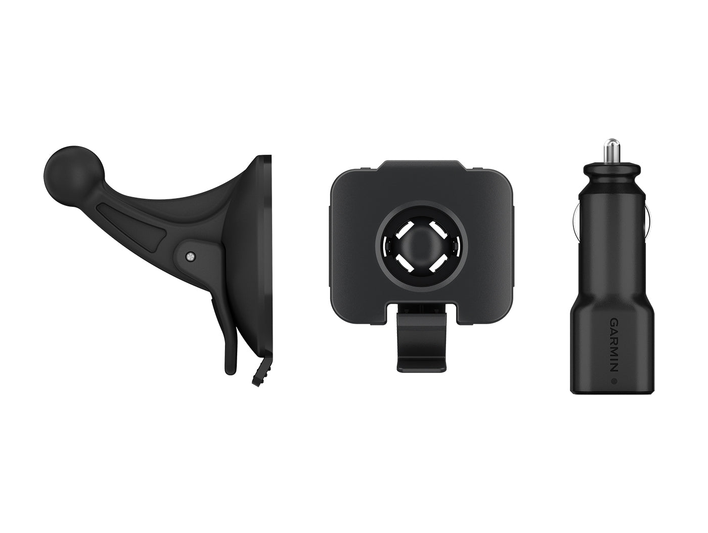 Garmin car mount with suction pad and charging plug for zumo XT2