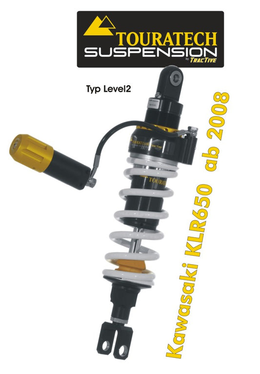 Touratech Suspension shock absorber for Kawasaki KLR650 from 2008 type Level2/Explore HP
