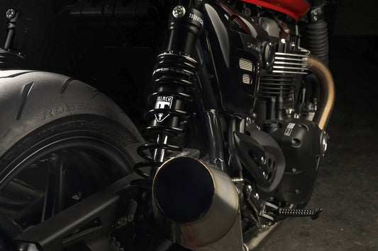 BLACK-T Twin-Shock Set Stage2 with length adjustment for Triumph Speed Twin from 2019 onwards