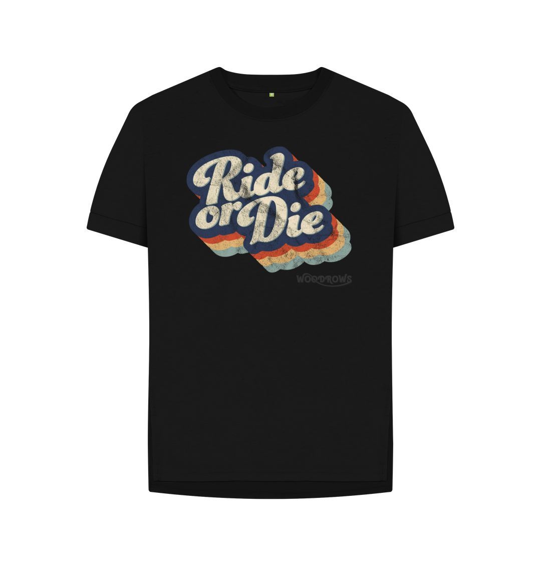 Black Ride Or Die Relaxed Cotton T-Shirt