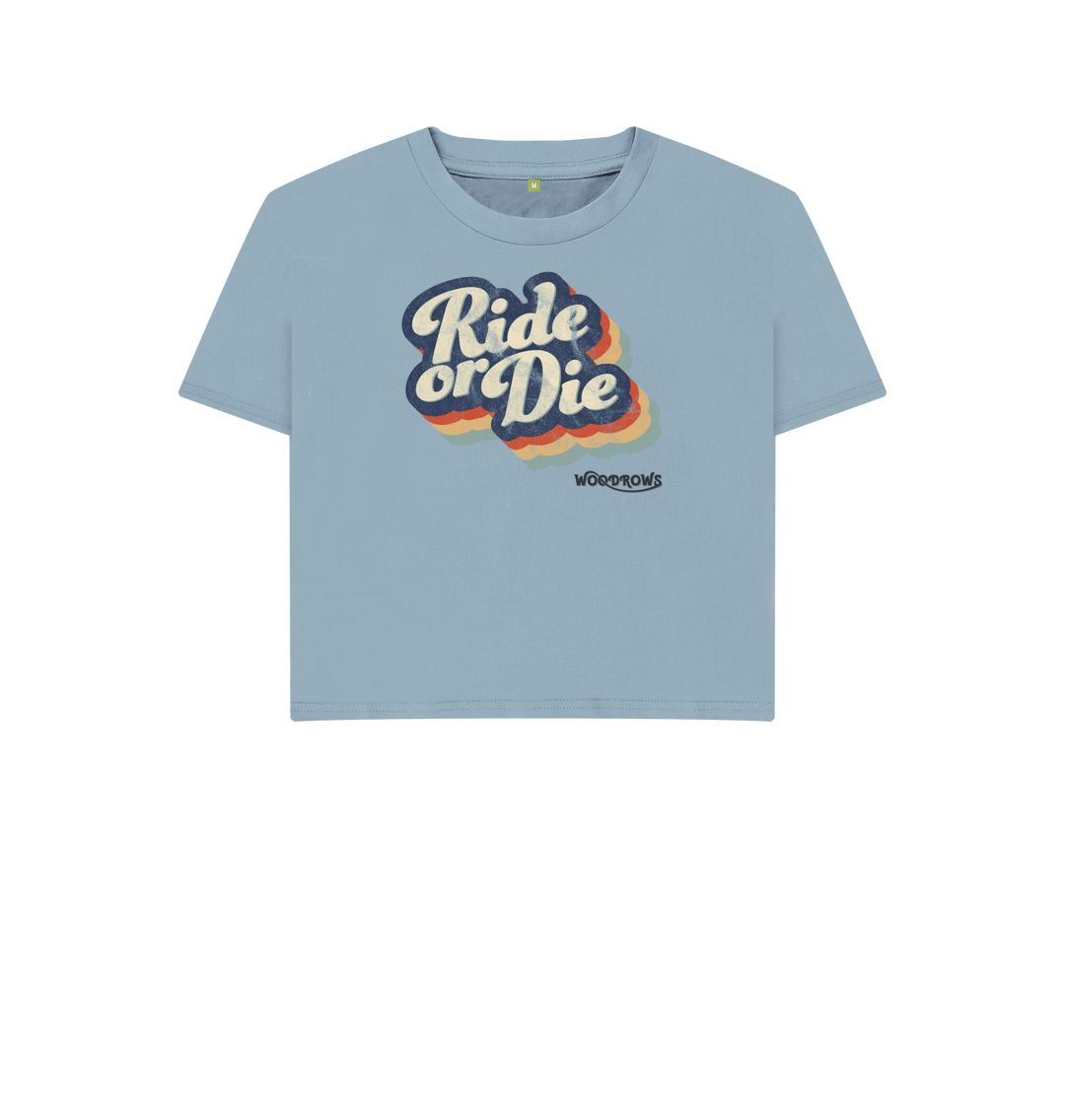 Stone Blue Ride Or Die Ladies Roxy T-Shirt