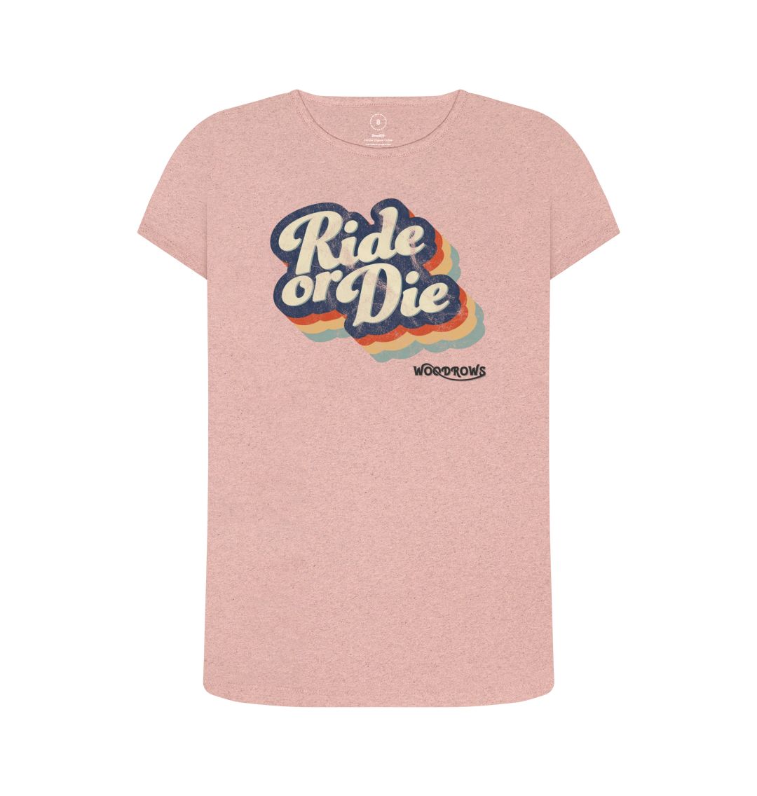 Sunset Pink Ride Or Die Ladies Remill T-Shirt
