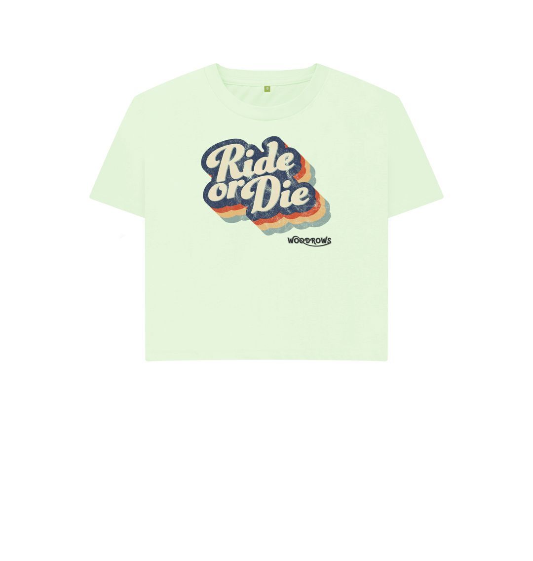 Pastel Green Ride Or Die Ladies Roxy T-Shirt