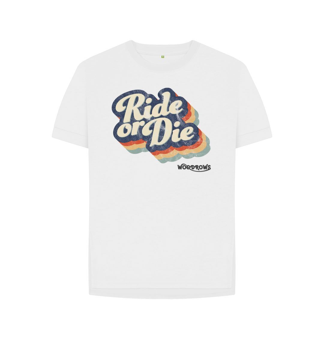 White Ride Or Die Ladies Relaxed T-Shirt