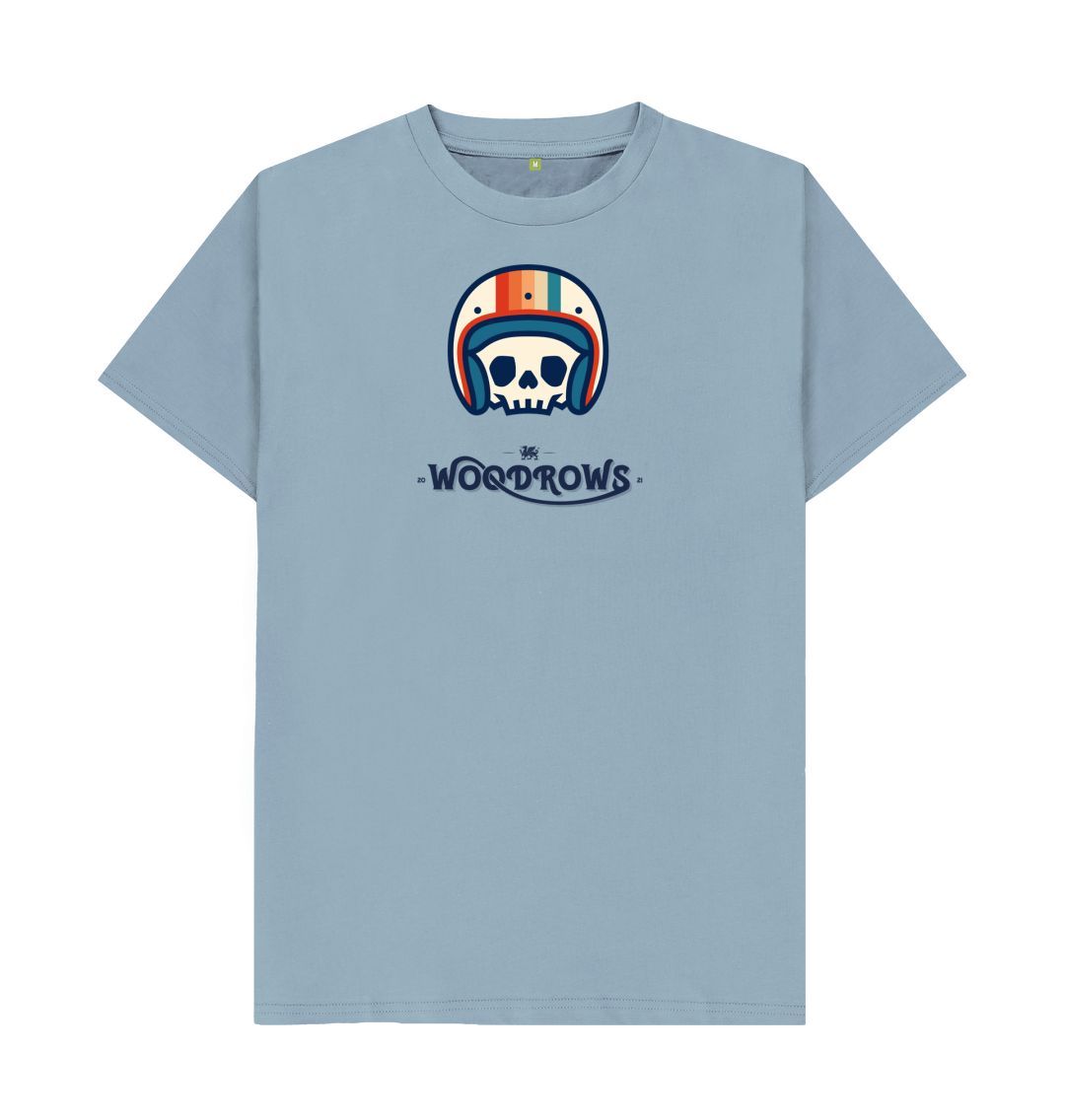 Stone Blue Skull Helmet Relaxed T-Shirt