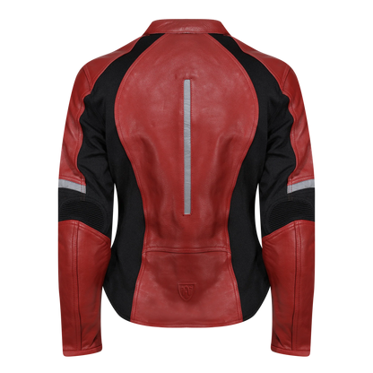 MOTOGIRL Fiona Leather Jacket Red