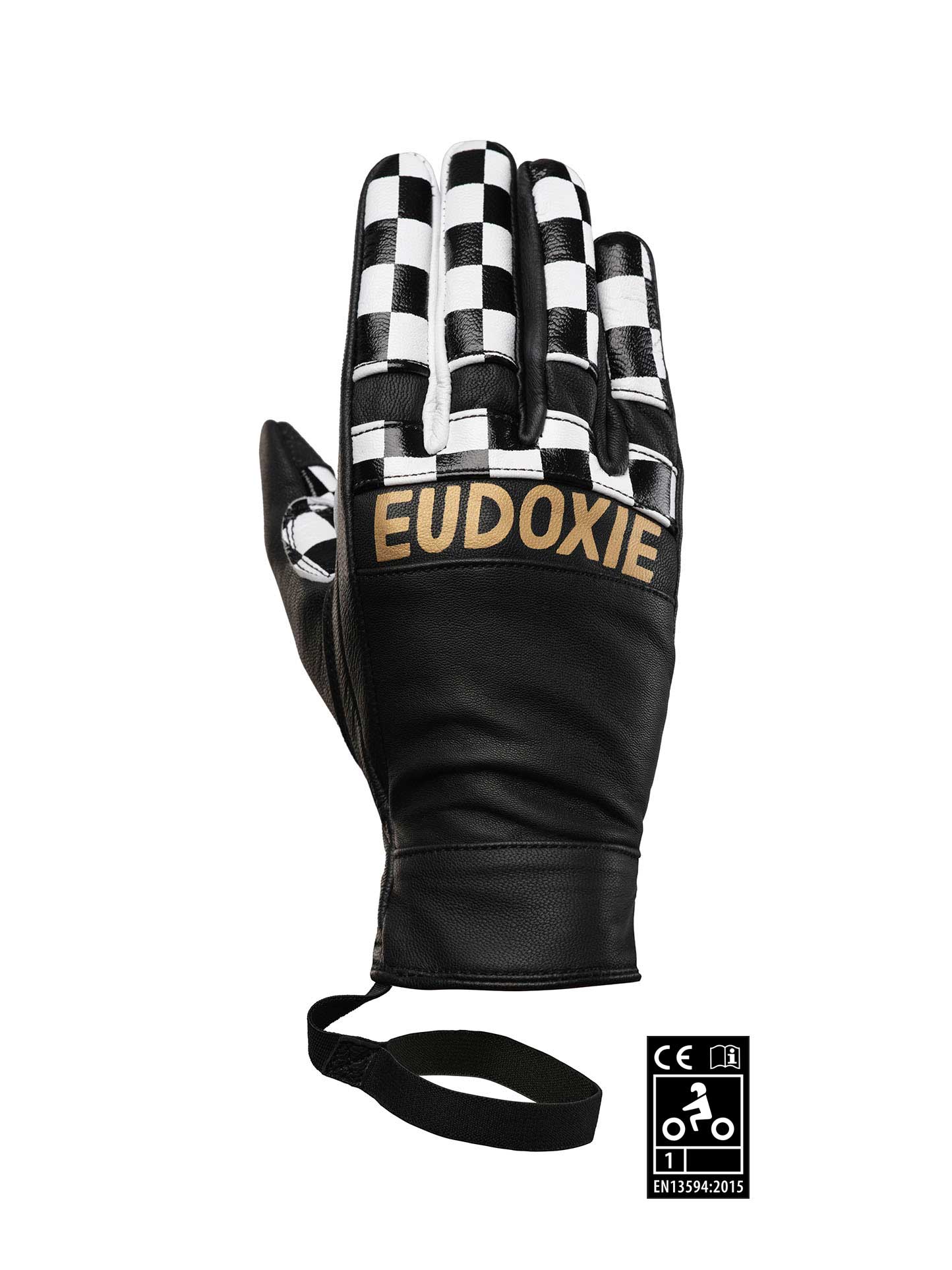 EUDOXIE Gold Gloves - Black & White