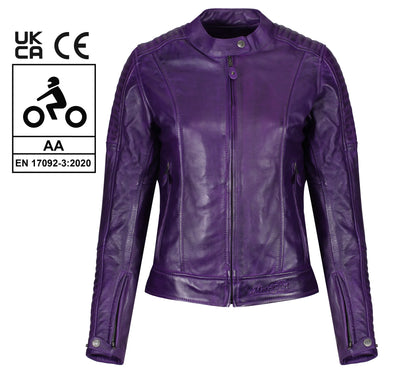 MOTOGIRL Valerie Leather Jacket Purple