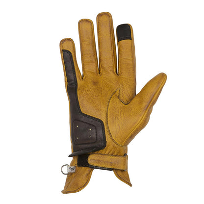 HELSTONS Swallow Leather Women's Gloves Gold/Brown