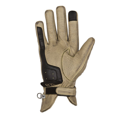 HELSTONS Swallow Leather Women's Gloves Beige/Black