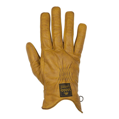 HELSTONS Swallow Leather Women's Gloves Gold/Brown