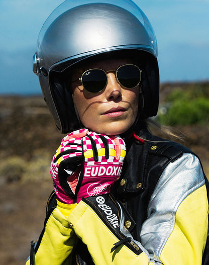 EUDOXIE Pop Gloves - Black & Pink