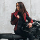 MOTOGIRL Fiona Leather Jacket Red